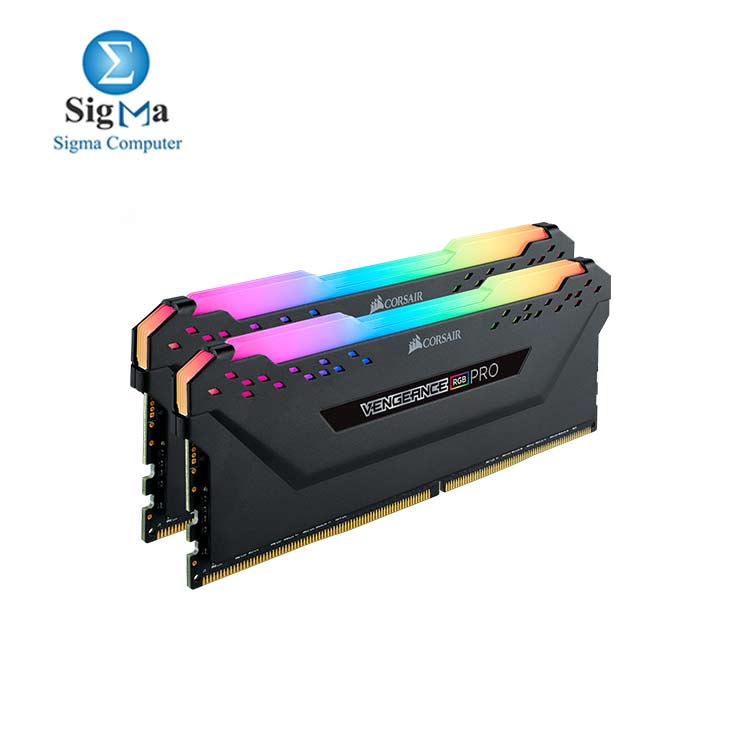 CORSAIR VENGEANCE   RGB PRO 16GB  2 x 8GB  DDR4 DRAM 3600MHz C18 Memory Kit     Black