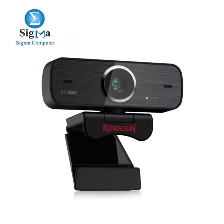 Redragon GW800 1080P Webcam with Built-in Dual Microphone 360-Degree Rotation 