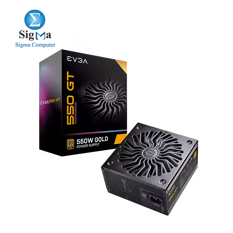 EVGA SuperNOVA 550 GT, 80 Plus Gold 550W, Fully Modular Auto Eco Mode with FDB Fan Compact 150mm Size, Power Supply 220-GT-0550-Y2