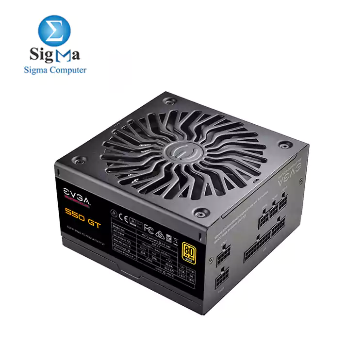 EVGA SuperNOVA 550 GT  80 Plus Gold 550W  Fully Modular Auto Eco Mode with FDB Fan Compact 150mm Size  Power Supply 220-GT-0550-Y2