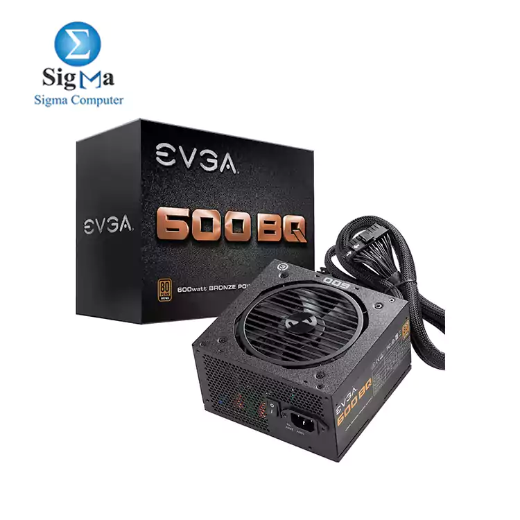 EVGA 600 BQ, 80+ BRONZE 600W, Semi Modular Power Supply 110-BQ-0600-K2