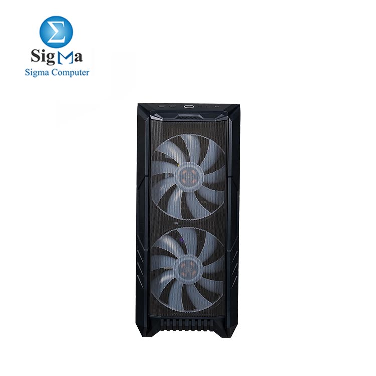 Cooler Master HAF 500 PC Case: Mid-Tower, 2 x 200mm  ARGB Fans , Rotatable 120mm GPU Fan.Black