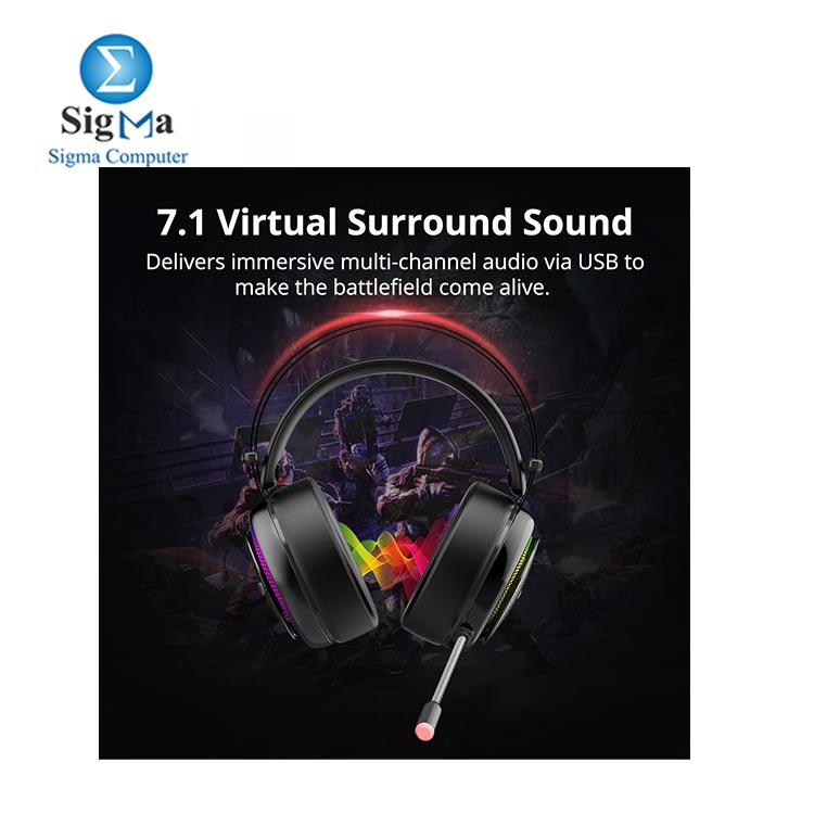Tronsmart Glary Gaming Headset With 7.1 Virtual Surround Sound RGB