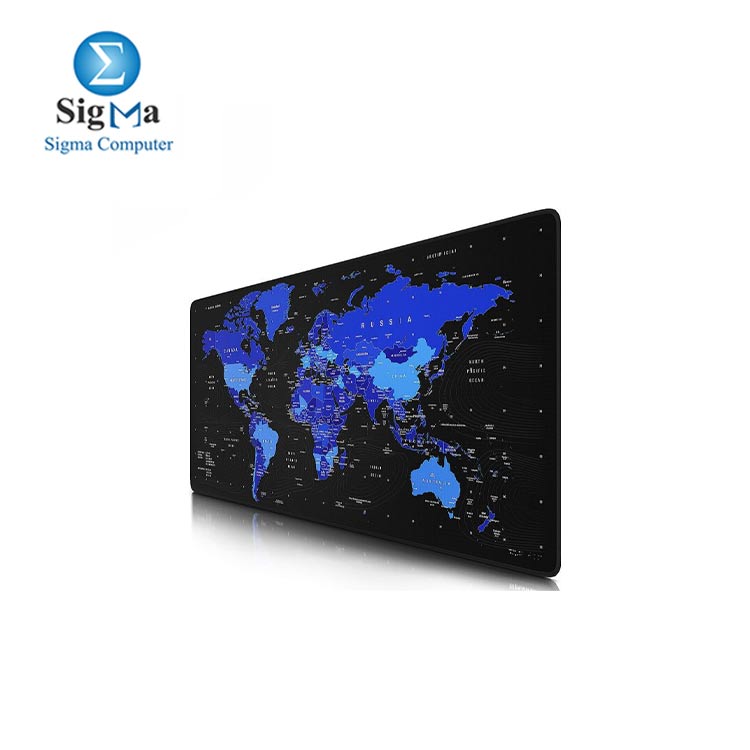 BLUE World Map Gaming Mouse Pad     30X80 cm