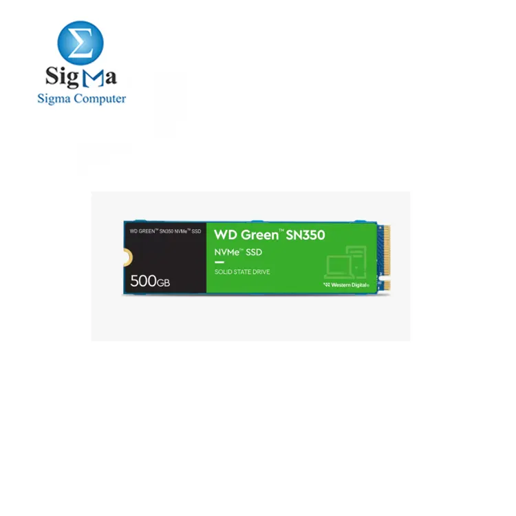 Western Digital 500GB Green SN350 NVMe™ SSD PCIe Gen3 x4 up to 2400 MB/S.
