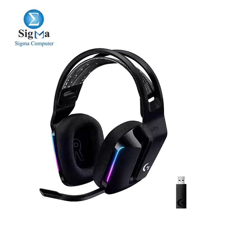 LOGITECH G733 LIGHTSPEED Wireless RGB Gaming Headset - BLACK - 2.4GHZ - EMEA– 981-000864 - Main view
