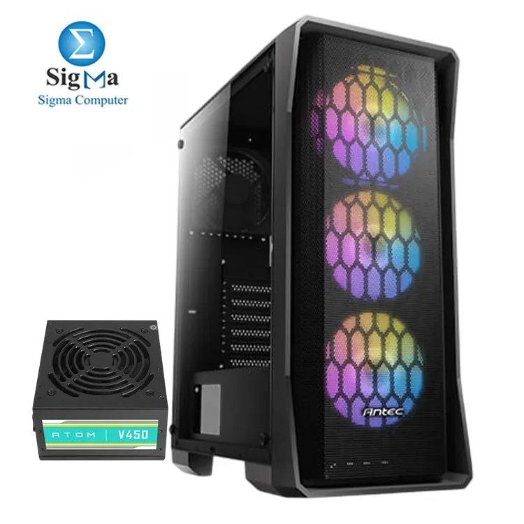 Antec NX360 Mid-Tower ATX Gaming Case with 4 Fans + Antec Atom V450 PSU - Main view