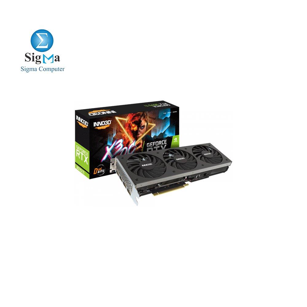 INNO3D RTX 3070Ti  X3 (1770Mhz/19Gbps) 8GB GDDR6X/256-bit/DP+DP+DP+HDMI - Main view