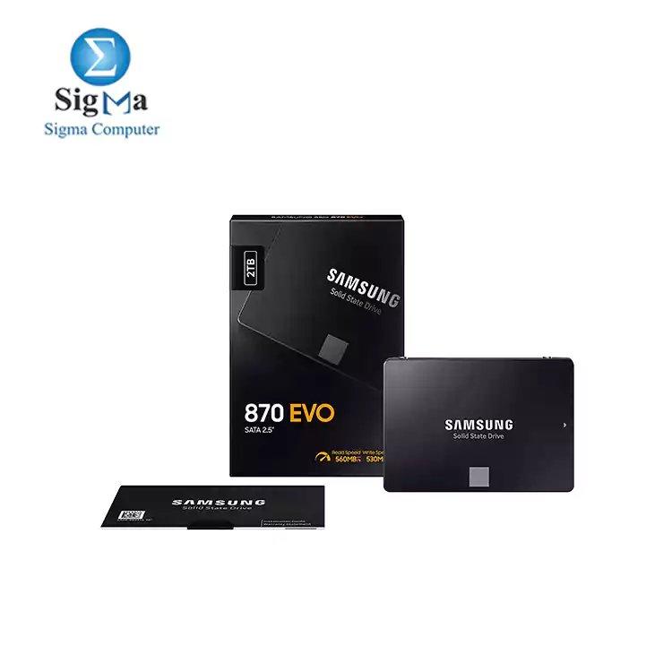SAMSUNG 870 EVO 2TB SATA III 2.5 NAND-TLC-DRAM-Up to 560 530 MB s - Main view