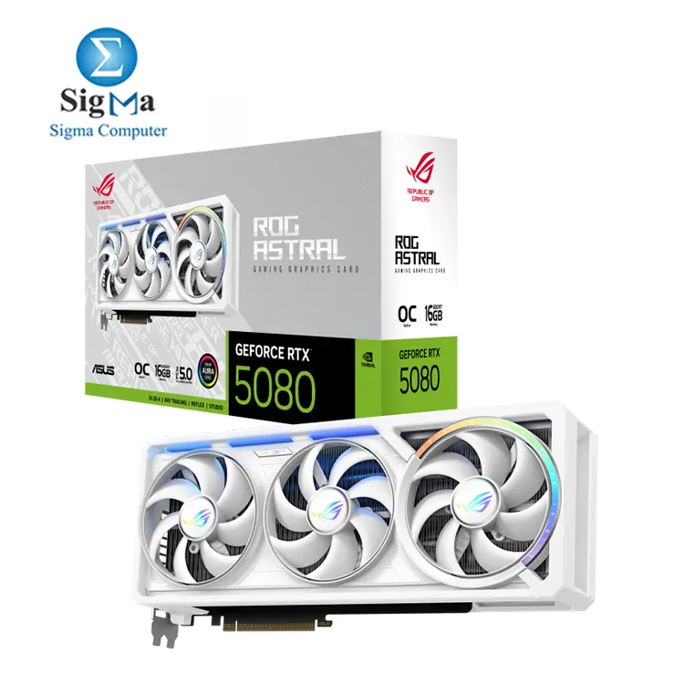 ASUS ROG Astral GeForce RTX 5080 16GB GDDR7 WHITE OC Edition - Main view