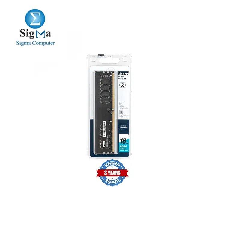 KLEVV 16GB DDR4 3200MHz UDIMM-PC - KLEVV | 5200 EGP | Sigma Computer