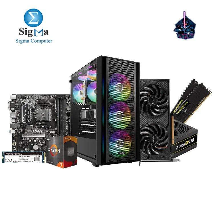 Fighter R7 5700 4060TI 8GB -318- MSI B450M PRO-VDH Max - AMD Ryzen 7 5700 - CORSAIR 2x8GB 3200Mhz - GALAX RTX 4060 Ti 8GB - TEAMGROUP MP33 256GB - GAMDIAS AURA GC2 ELITE Plus AURA GP750 PSU - Main view