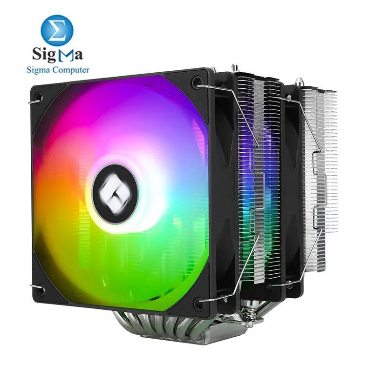Thermalright Phantom Spirit 120 SE ARGB – Dual tower cooler with 7×6mm heatpipes, 154mm height, 120mm fan at 1500 RPM, 66.17 CFM, ARGB 3-Pin 5V, S-FDB bearing. - Main view