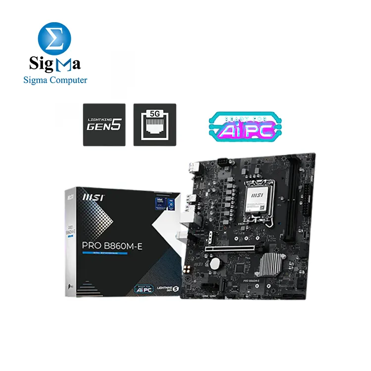 MSI PRO B860M-E LGA1851 DDR5 mATX Motherboard - Main view