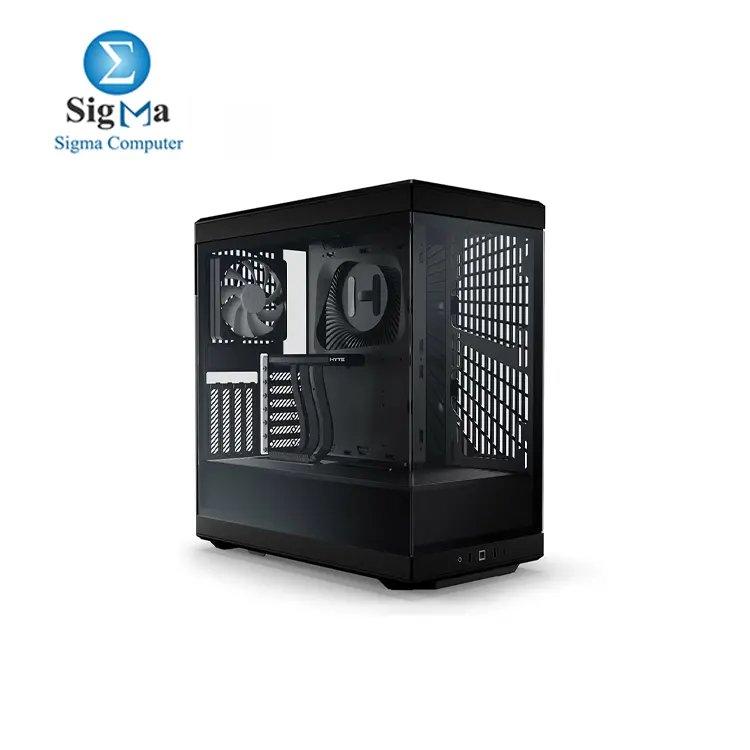 HYTE Y40 Modern Aesthetic Panoramic Tempered Glass Mid-Tower ATX Computer Gaming Case with PCIE 4.0 Riser Cable Included, Black (CS-HYTE-Y40-BB) - Main view