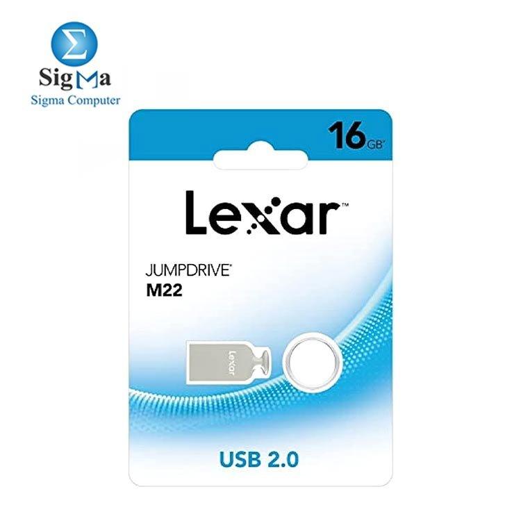 Lexar M22 16GB USB 2.0 JUMPDRIVE Flash Drive, Silver - Main view
