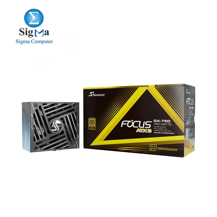 SEASONIC Focus GX-750 ATX3 750W Atx 3.1 80 Plus Gold Fully Modular Hybrid Fan - Main view
