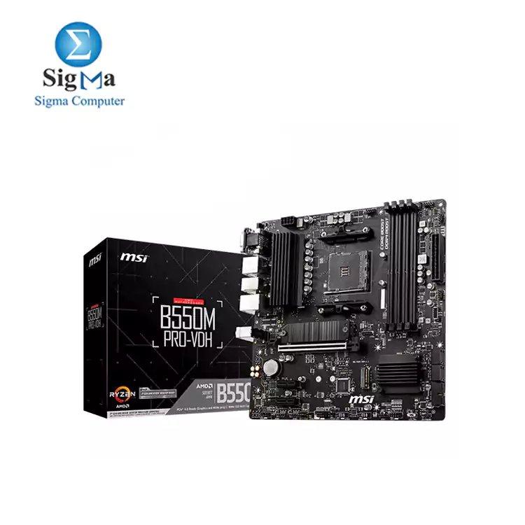 MSI B550M PRO-VDH Dual AMD Socket AM4 MOTHERBOARD - Main view