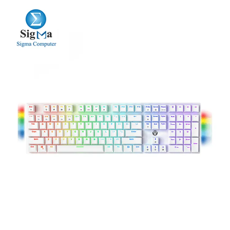 FANTECH MK855 MaxFit 108 RGB Full Keyboard White Red Switch - Main view