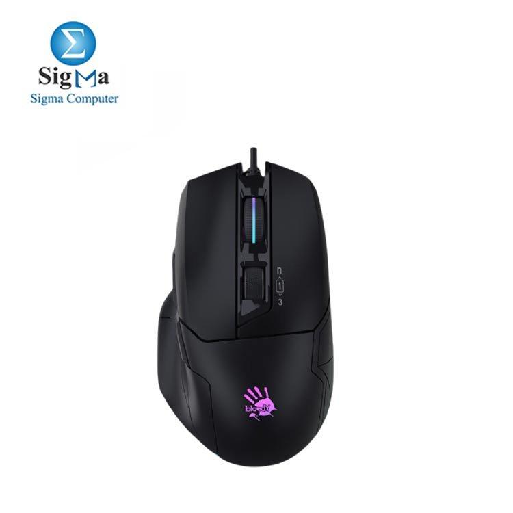 BLOODY W70 Pro RGB Gaming Mouse-Black - Main view