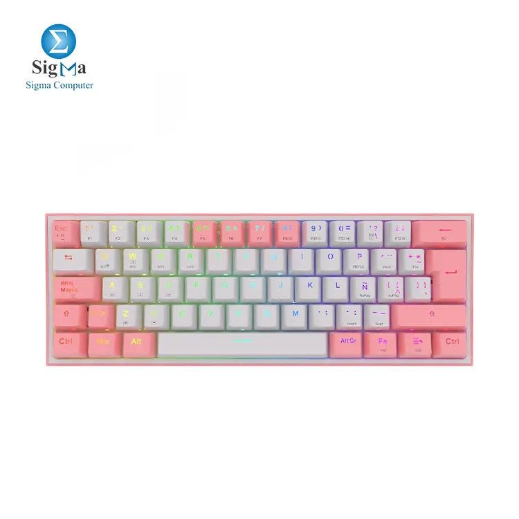 REDRAGON FIZZ PRO K616 Mechanical RED Switche Hot Swappable - (White\Pink) - Main view