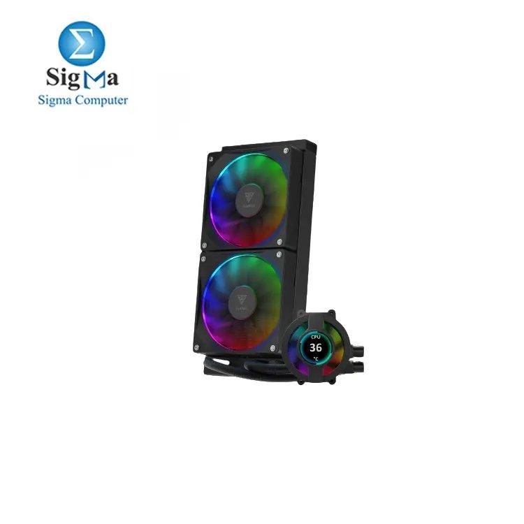 GAMDIAS CHIONE P3-240U IPS LCD ARGB Liquid CPU Cooler - Main view