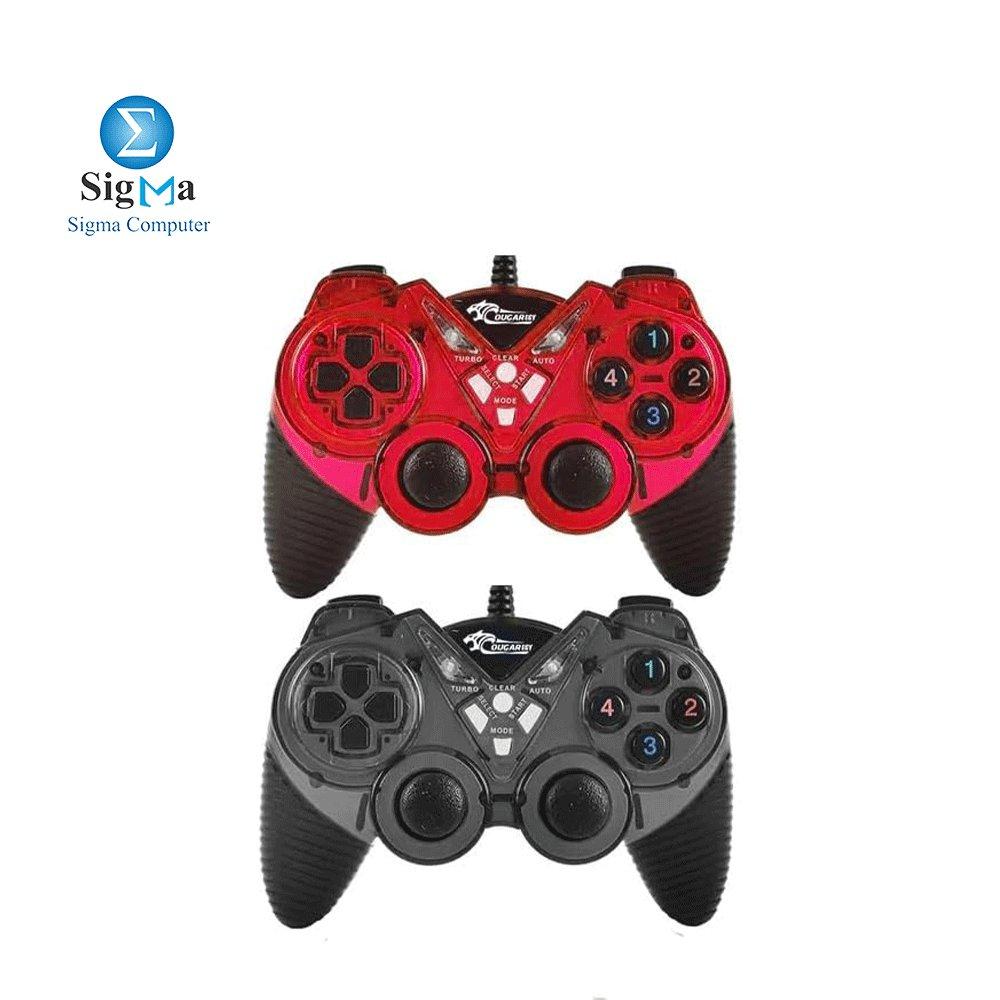COUGAR-EGY 9082 BLACK&RED - USB Wired Double Gamepad Turbo Controller with Vibration Function For PC or Laptop, 1.5 Meter - Main view