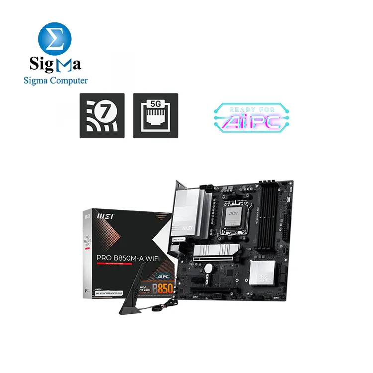 MSI PRO B850M-A WIFI Socket AM5 Motherboard - Main view