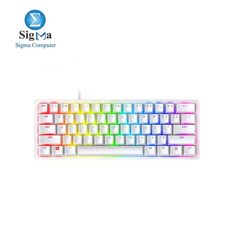 Razer Huntsman Mini Mercury Gaming Keyboard-purple switch-white - Main view