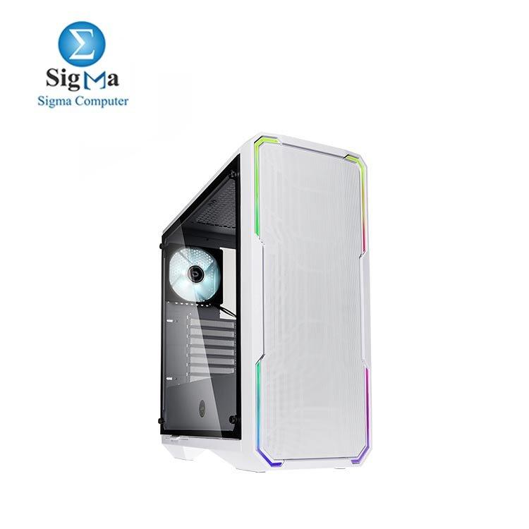 BitFenix Enso Mesh Case , Mesh Front Panel, Tempered Glass Window Side Panel white 2 FAN - Main view