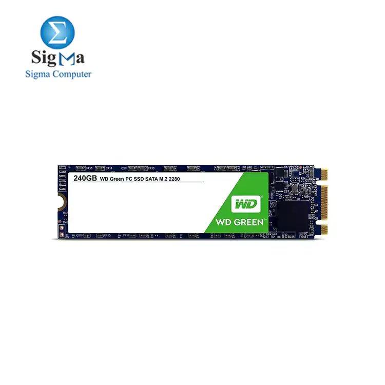 WD Green 240GB PC SSD - SATA III 6Gb/s M.2 2280 Solid State Drive - WDS240G2G0B - Main view