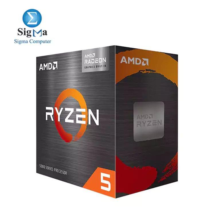 CPU-AMD-RYZEN 5 5600G-Series 6-Core 3.9 GHz Socket AM4 65W AMD Radeon Graphics Desktop Processor - Main view