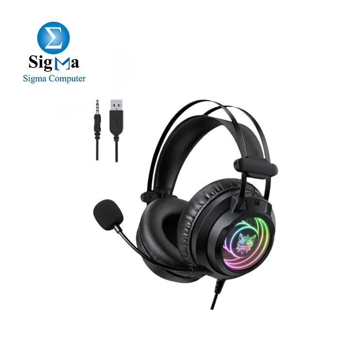 Onikuma X80 Abyss Mirror Wired Gaming Headphone with Microphone (Black) - Main view