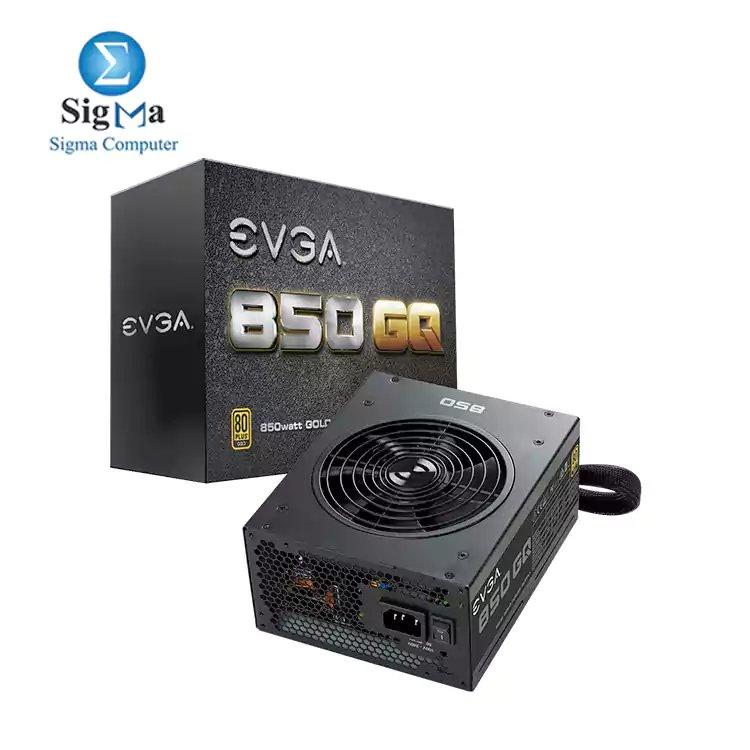 EVGA 850 GQ, 80+ GOLD 850W, Semi Modular, EVGA ECO Mode Power Supply 210-GQ-0850-V2 - Main view