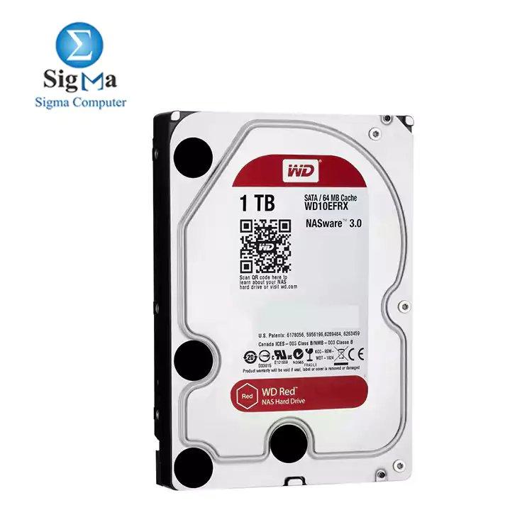 WD Red 1TB NAS Hard Disk Drive - 5400 RPM Class SATA 6Gb/s 64MB Cache 3.5 Inch - WD10EFRX - Main view