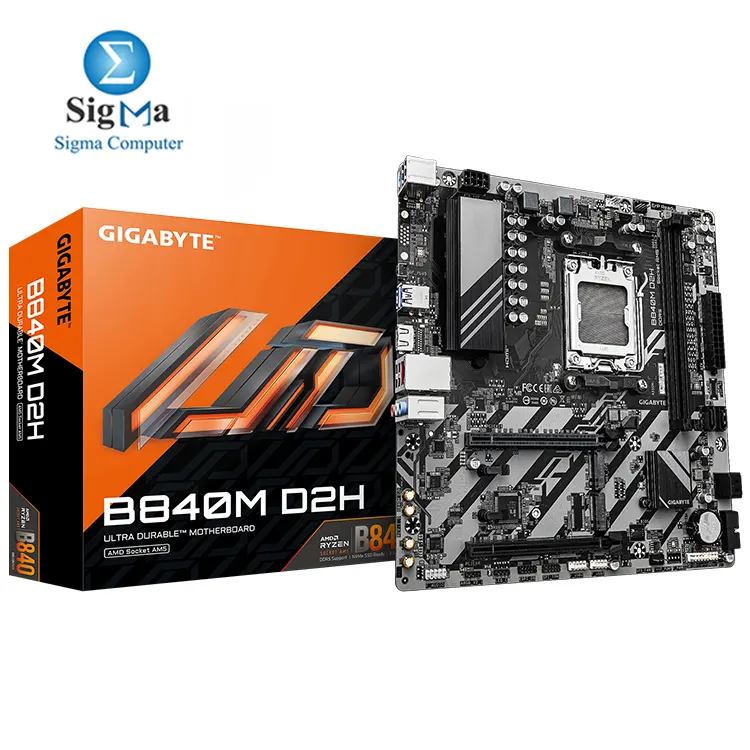 GIGABYTE B840M D2H Motherboard - AMD AM5, DDR5 - Main view