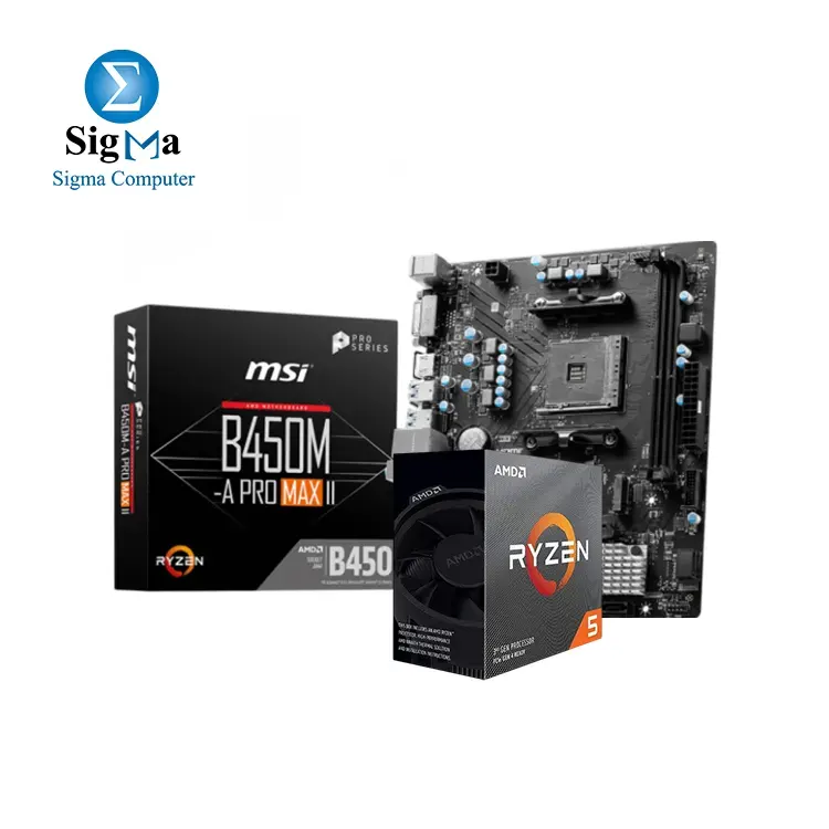 Bundle MSI-AMD Motherboard B450M-A PRO-MAX II with AMD Ryzen 5 3600 - Main view