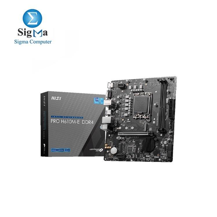MSI PRO H610M-E DDR4 Socket LGA 1700 Motherboard - Main view