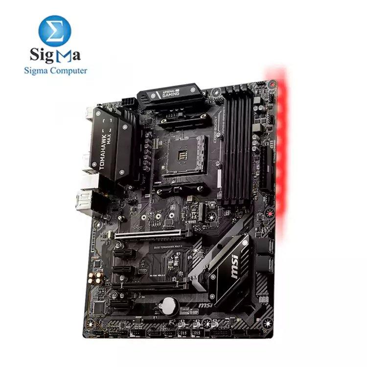 MSI B450 TOMAHAWK MAX II AMD Ryzen 2ND and 3rd Gen AM4 M.2 USB 3 DDR4 DVI HDMI Crossfire ATX Motherboard - Main view