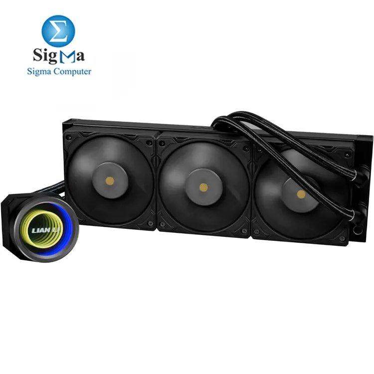 LIAN LI Galahad II Trinity Performance 360MM Daisy chainable Radiator LCP Fans Black AIO-GA2P36B - Main view