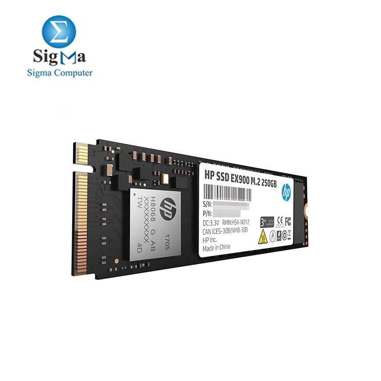 HP EX900 M.2 250GB PCIe 3.0 x4 NVMe 3D TLC NAND Internal Solid State Drive (SSD) - Main view