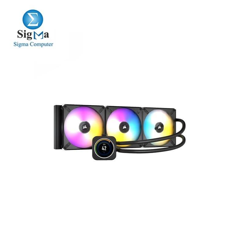 CORSAIR LIQUID COOLER iCUE H150i ELITE LCD Display 360mm RGB-(CW-9060062-WW) - Main view