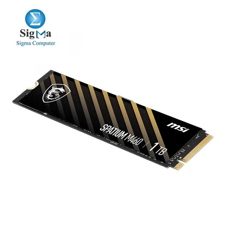 MSI SPATIUM M460 1TB PCIe 4.0 NVMe M.2 SSD – Up to 5000MB/s read