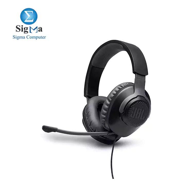 JBL Quantum 100 - Wired Over-Ear Gaming Headphones - Black - Main view