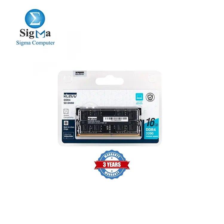 KLEVV 16GB DDR4 3200MHz SO-DIMM LAPTOP RAM - KLEVV | 5200 EGP