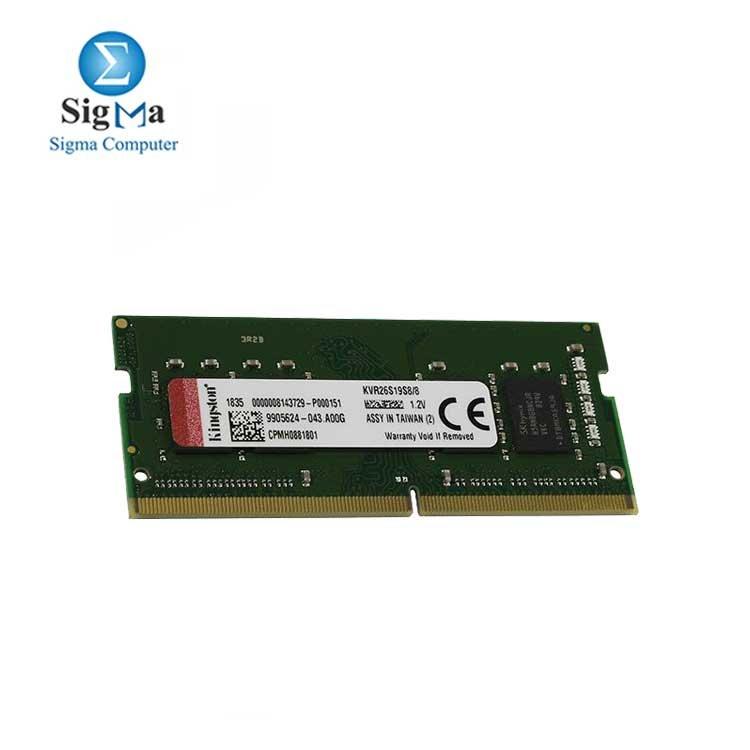 RAM Kingston KVR26S19S8/8 - 8GB DDR4 2666Mhz Non ECC Memory SODIMM - Main view
