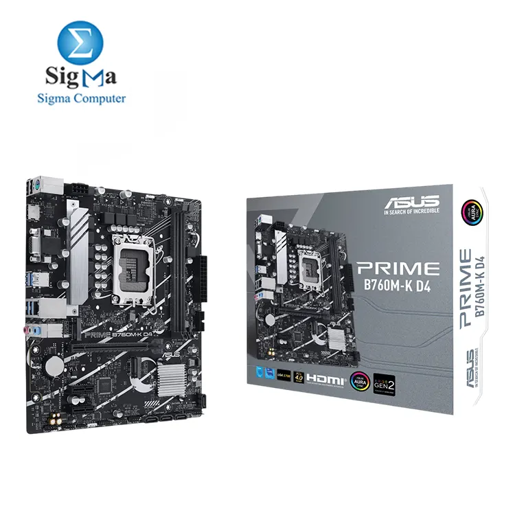 ASUS INTEL PRIME B760M-K D4 Socket LGA 1700 Motherboard - Main view