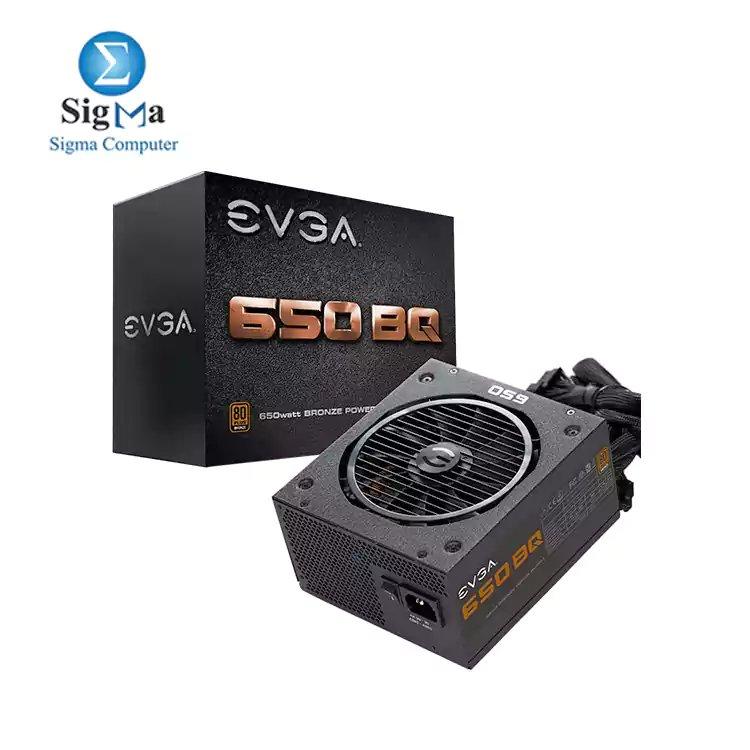 EVGA 650 BQ, 80+ BRONZE 650W, Semi Modular Includes FREE Power On Self Tester Power Supply 110-BQ-0650-V2 - Main view