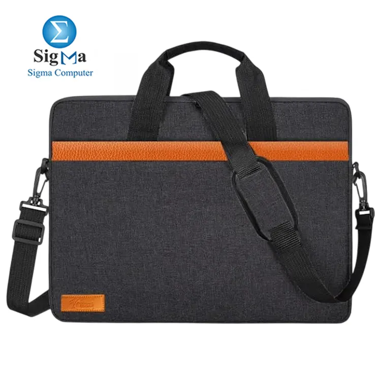 COUGAR-EGY Grey Laptop Messenger & Shoulder Bag (Model: 016) - Main view