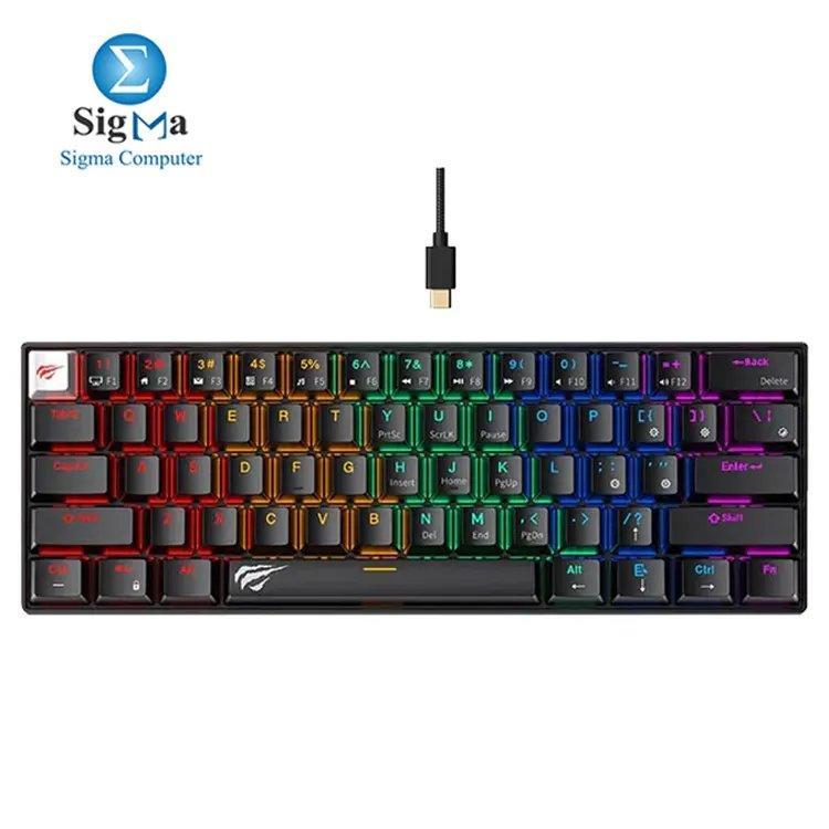 HAVIT KB903L Gaming Mechanical Keyboard Black (Red Switch) - Main view